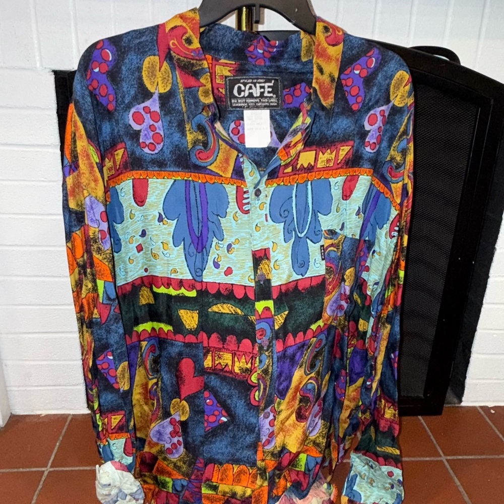 Colorful Button-Up Shirt by Café